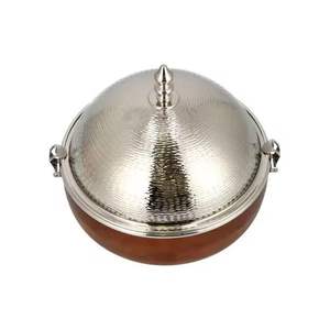 Cacerola Aislada de Cobre y Latón de Primera Calidad con Tapa de Cúpula, Olla de Lujo para Servir Comida Caliente para Hoteles y Restaurantes - Product Image 2