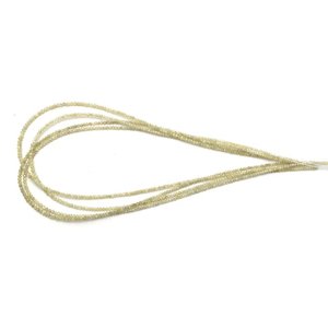 Perles de diamant jaune naturel facettées en forme de rondelle, 2-2,5 mm, perles de pierres précieuses en vrac pour la fabrication de bijoux, vente en gros - Product Image 1