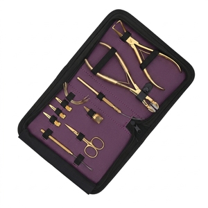 OEM Hair Extension Tool Set Hair Extension Removal Pliers Extension Pulling <b>Needle</b> Hair Divider Hair Extension Sewing <b>Needles</b> - Product Image 1