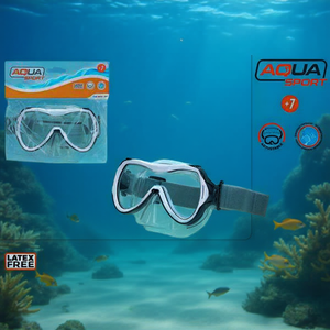 Maschera Subacquea Junior Aqua Sport con 1 Lente, Cinturino Regolabile, Senza Lattice, per Snorkeling e Sport Acquatici - Product Image 3