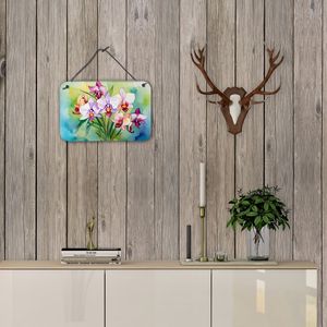 Orchidées multicolores NOUVELLES Aquarelle Décoration murale Aluminium Métal Porte Imprimés Suspendus pour Cuisine Bar Bathroom-8HX12W - Product Image 4