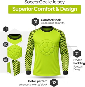 Performance Goalkeeper Shirt Custom Logo Quick Dry <b>Soccer</b> Apparel - Product Image 4