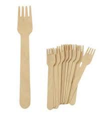 Fourchettes en bois jetables, écologiques et biodégradables, pour fêtes, pique-niques et traiteurs - Product Image 4