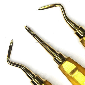 Élévateurs dentaires PDL pour luxation et desserrage des dents, instruments d'extraction manuels ergonomiques en acier inoxydable, lot de 3 pour chirurgie buccale - Product Image 6