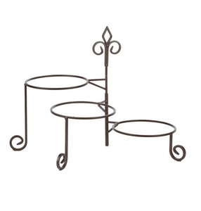 Best Price Handmade Durable Vintage Iron Customized Plate Holder Display Stand <b>Storage</b> <b>Kitchen</b> Utensils Rack - Product Image 5