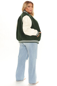 Chaquetas de béisbol deportivas personalizadas para mujer de fabricantes OEM, ropa de moda duradera con mangas de cuero, chaquetas Letterman en venta - Product Image 5