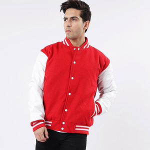 Rits Enterprises Private Logo Wholesale <b>Men's</b> Designer Horn Button Varsity <b>Jacket</b> Winter Casual Streetwear Adult Size Leather - Product Image 1
