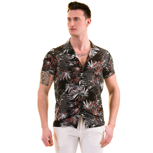 Chemise hawaïenne pour homme à manches longues, boutonnée, style safari, chemise de plage pour le printemps - Product Image 1