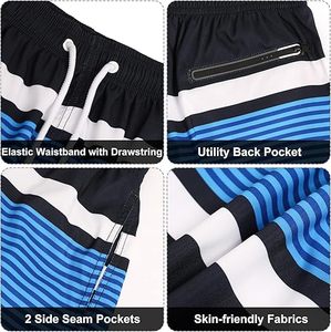 Shorts de Baño para Hombre, de Poliéster, Secado Rápido, Anti-Humedad, con Bolsillos, Logotipo Frontal, Cierre de Botón, Largo Medio, Estilo Casual - Product Image 6