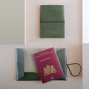 Porta Pasaportes Unisex de Cuero Genuino Ecológico para Importadores, Cartera de Viaje con Logotipo Personalizado, Funda Protectora con Bloqueo RFID, Modelo PTH-0133 - Product Image 4