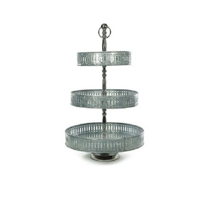 Nouvel Arrivage Présentoir à Gâteaux Vintage à 3 Niveaux en Fer Galvanisé pour Mariages et Anniversaires, Fourniture de Fête Ronde en Fer, Taille et Forme Personnalisables - Product Image 3