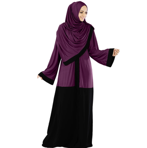 Abayas de Secado Rápido y Transpirables para Mujer, Mangas Largas, Abaya de Alta Calidad al por Mayor, Abaya Musulmana para Mujer en Color Sólido, Servicios OEM - Product Image 3