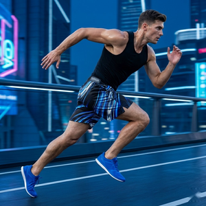 <b>Men's</b> Custom Logo Swim Shorts | 100% Polyester Nylon Running Beach Shorts Mesh Summer Sports <b>Trunks</b> - Product Image 6