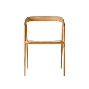 Teak Wood <b>Armchair</b> Modern Durable Waterproof Tapered Leg <b>Dining</b> Chair Comfortable Outdoor for Kitchen Villa Courtyard Hotel - Product Image 2