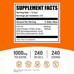 น้ำมันปลาโอเมก้า 3 ซอฟต์เจล<span class=keywords><strong>ส</strong></span>ำหรับผู้ใหญ่ EPA DHA <span class=keywords><strong>ส</strong></span>ูตรเข้มข้นจากธรรมชาติ 1000 มก. บำรุงหัวใจ <span class=keywords><strong>ส</strong></span>มอง และสายตา อาหารเ<span class=keywords><strong>ส</strong></span>ริม 60 แคปซูล - Product Image 3