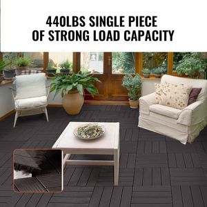 Piastrelle per Pavimenti a Incastro, Confezione da 10, 30x30 cm, 10 Metri Quadrati Pavimentazione in Plastica Impermeabile per Esterni, Copertura per Pavimenti da Patio Resistente a Tutte le Condizioni Atmosferiche - Product Image 3