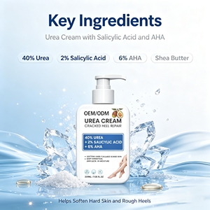 Crema para Talones con <span class=keywords><strong>Urea</strong></span> al 40%, Marca Privada OEM, Ácido <span class=keywords><strong>de</strong></span> Frutas AHA BHA, Manteca <span class=keywords><strong>de</strong></span> Karité, Hidratación Profunda, Cuidado <span class=keywords><strong>de</strong></span> Pies Secos, Suaviza <span class=keywords><strong>la</strong></span> <span class=keywords><strong>Piel</strong></span> Áspera, 100g - Product Image 1
