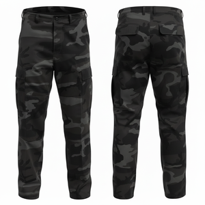 OM ODM LOW MOQ Comfortable Custom Logo <b>Camo</b> <b>Cargo</b> Pants <b>Men</b> Outdoor Work <b>Trousers</b> Multi Pocket Cotton Style Utility Pants - Product Image 2