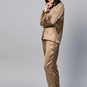 Ensembles de pyjamas pour femmes, 2 pièces, pyjama pour femme, design imprimé, ensemble pantalon à manches longues, vêtements de maison, satin de soie, vêtements de nuit pour femmes - Product Image 2