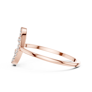 Anillo Minimalista de Oro Amarillo Sólido de 10k, 14k, 18k con Diamantes Cultivados en Laboratorio de Corte Redondo, Anillo de Boda Clásico, Regalo para Ella - Product Image 4