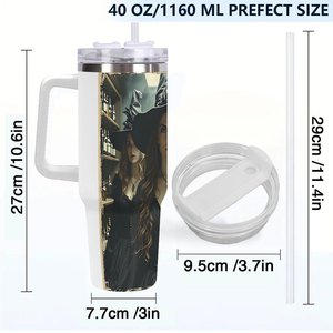 Vaso de acero inoxidable de 40 oz con diseño de bruja para fiesta de Halloween - Product Image 4