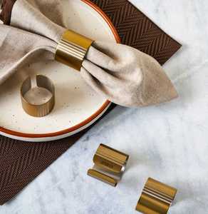 Anillos de Servilleta Planos Clásicos Industriales con Brazo Reforzado, Estructura Metálica Negra Mate con Recubrimiento en Polvo, Resistentes y Duraderos, Diseño para Fiestas - Product Image 3