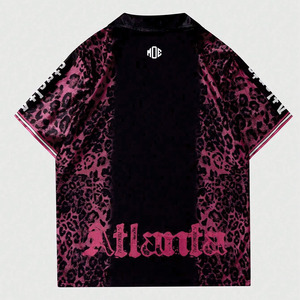 Maillot de football américain décontracté rose léopard pour homme Our Streets, T-shirt unisexe personnalisé, OEM, marque privée, vente en gros, acheteur américain - Product Image 3