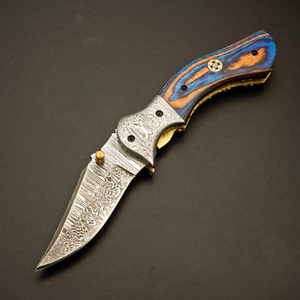 Cuchillo de Bolsillo de Edición Limitada de Acero de Damasco de Alta Calidad con el Mejor Diseño, Nueva Moda, Agarre Fuerte, Uso Industrial, Producto Palace LLC - Product Image 3