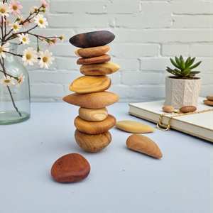 High Quality Eco-Friendly Wooden Square <b>Balance</b> <b>Game</b> Handmade Stacking Stones Toy for Housewarming Birthday Wholesale Bulk Price - Product Image 1
