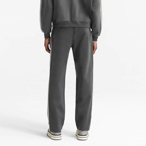 Custom Blank High Quality <b>Men's</b> <b>Wide</b> <b>Leg</b> Casual Sweat Pants Solid Color Regular Fit Lightweight Cotton <b>Trousers</b> - Product Image 3