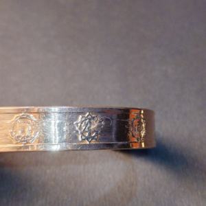 7 Chakra Symbols Engraved Copper Magnetic <b>Bracelet</b> - Holistic <b>Healing</b> Energy Yoga Bangle -Pure Copper Health Cuff for Meditation - Product Image 3