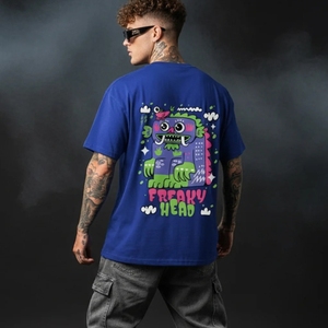 เสื้อยืดคอตตอนหนาน้ำหนักมากทรงโอเวอร์ไซส์สำหรับผู้ชาย ลายยาแก้ไอสุดฮิตประจำฤดูร้อนปี 2026 ขายส่ง - Product Image 2