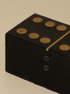 Jeu de dominos double six en résine fait main, écologique et moderne, avec boîte décorative pour divertissement et cadeaux FASHION CRAFT INDIA - Product Image 2