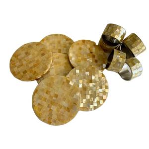 Custom Logo <b>Table</b> Decor New Design Resin Inlay Coasters Best MOP Inlay Mother Pearl Coaster Sets for Tea & Coffee Mat & Pads - Product Image 4