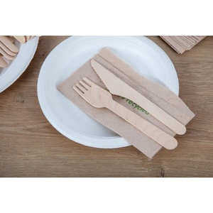 Couteau à gâteau jetable en bois de bouleau naturel pour les fournitures d'emballage de boulangerie, couteau de 155 mm pour les réceptions de mariage, la restauration, les cafés et les magasins - Product Image 1