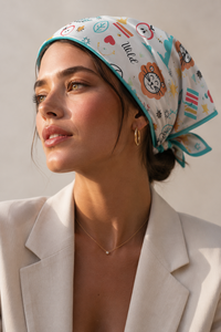 Printed Satin Headscarf Women Bandana Scarf <b>Shawl</b> Hair <b>Wrap</b> Daily Wear - Product Image 4