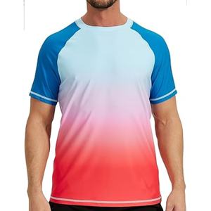 Fabricante de Ropa 80% Poliéster, 20% Elastano, Camisetas de Manga Corta con Cuello Redondo y Estampado Moderno para Hombre, Atuendo Playero - Product Image 1