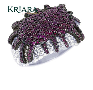 Unisex Cocktail Ring Pave Setting <b>Moissanite</b> 925 Silver Black Rhodium Plated Luxury Party <b>Jewelry</b> - Product Image 4