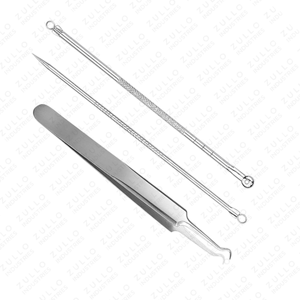 Kit de Extracción de Acné y Puntos Negros de Acero Inoxidable de 5 Piezas, Marca Privada OEM, Venta al Por Mayor, Herramientas de Extracción de Acné con Estuche - Product Image 3