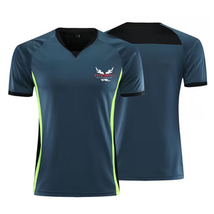 Camiseta Deportiva de Manga Corta con Cuello en V para Hombre Ekin Impex, Corte Regular, Secado Rápido, Tejido de Poliéster con Logotipo Estampado, Camiseta de Alta Calidad - Product Image 1