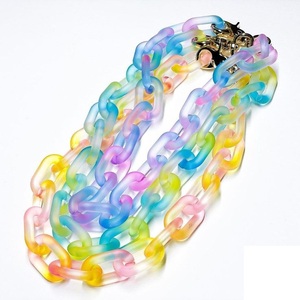 Cute Handmade Seed Beads Embroidery Resin Chain Links Gift Craft <b>Key</b> Holder • Modern Resin Chain Links Seed Beads Fashion Gift - Product Image 5