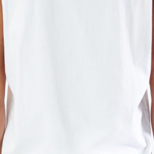 Camiseta sin mangas de punto blanca para hombre, cuello redondo, color sólido, talla grande, ropa informal - Product Image 1