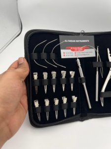 Kits d'outils d'extension de cheveux en acier inoxydable de qualité chirurgicale argent poli Micro lien perle ouvre pince crochet et boucles poignées - Product Image 4