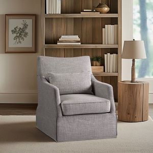 Sedia Girevole con Gonna Decorativa per Soggiorno: Arredamento Confortevole ed Elegante - Product Image 1