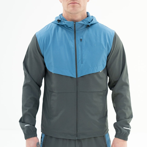 Custom Loose Fit Windbreaker Suit Two Piece Set <b>Zip</b>-<b>Up</b> <b>Jacket</b> Contrast Color Nylon Tracksuit Men Quick Dry - Product Image 3