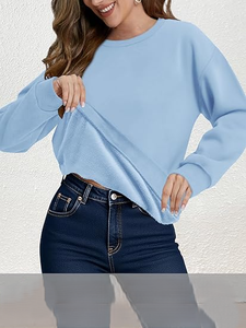 เสื้อสเวตเชิ้ตแขนยาวแบบซิปครึ่งตัว ด้านหน้าปักโลโก้ตามสั่ง สำหรับผู้หญิง มีกระเป๋า ดีไซน์เฉพาะตัว - Product Image 3