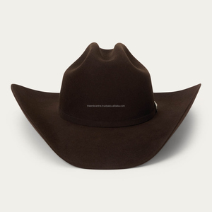 Sombrero de Vaquero Clásico de Cuero para Hombre y Mujer, Hecho a Mano, Estilo Rancho Occidental, Duradero, Sombrero de Moda para Exteriores - Product Image 5