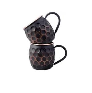 Mug Moscow Mule en cuivre avec revêtement en nickel – 16 oz, extérieur en cuivre pur, forme de baril classique avec poignée en laiton - Product Image 2