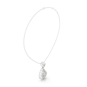 จี้เพชรทรงกลมทองคำขาว 14K เพชรเพาะเลี้ยงสำหรับผู้หญิง สวมใส่ในงานปาร์ตี้ เพชรเพาะเลี้ยงใหม่ - Product Image 6