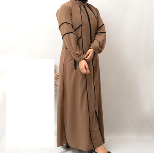 Demanding Muslim Women's <b>Flared</b> Floor Length Long Sleeve Lightweight Breathable Modest Abaya Four-Way Stretch Quick Dry - Product Image 6